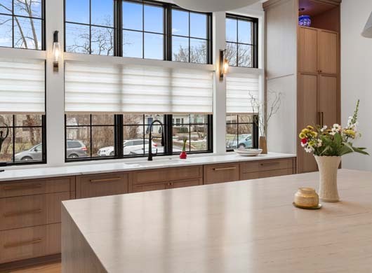 Designer Banded Shades with PowerView® Automation Halfway 