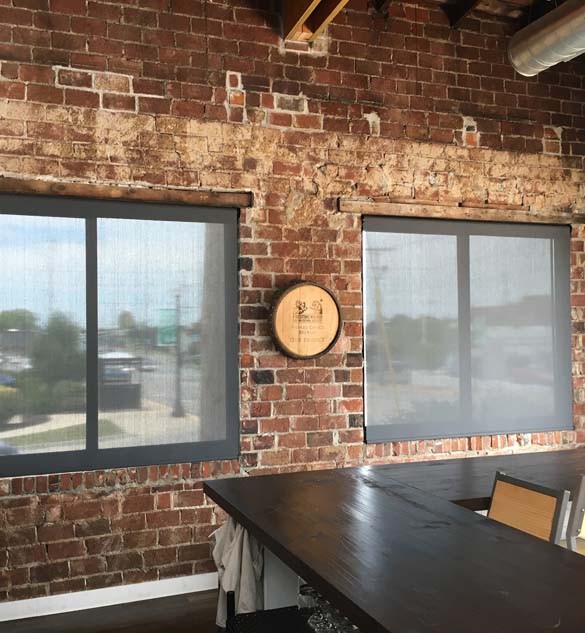 Designer Screen Shades in Local Brewery