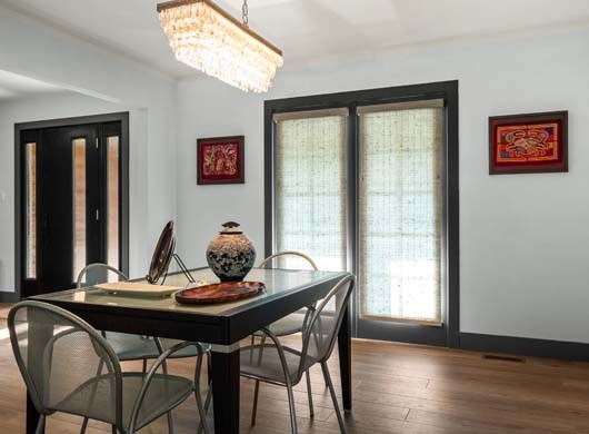 Provenance® Woven Wood Shades in Dining Room Down