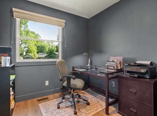 Provenance® Woven Wood Shades in Office Up