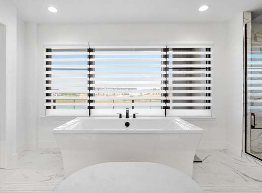 Pirouette® Sheer Shades Tilted with PowerView® Automation
