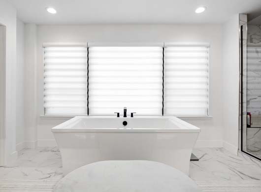 Pirouette® Sheer Shades Closed with PowerView® Automation