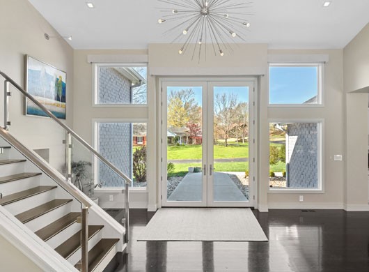 Designer Roller Shades in Entryway Up