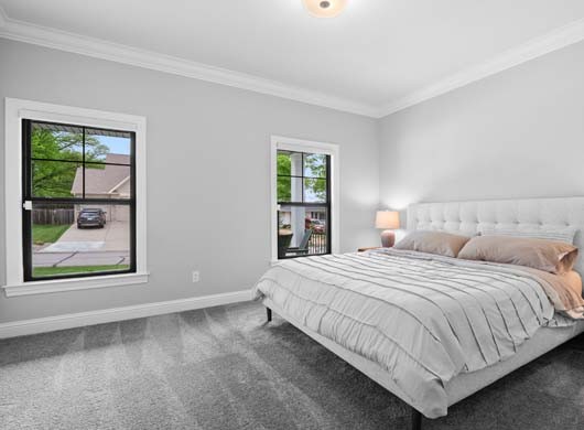 Silhouette® Sheer Shades Up in Bedroom
