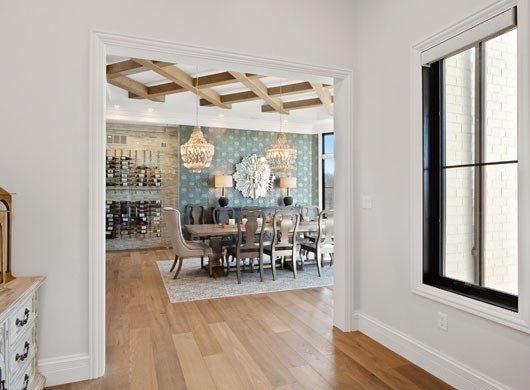 Designer Roller Shades in Hallway Up