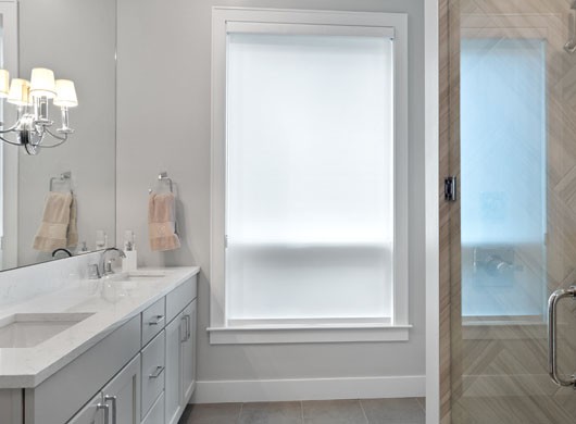 Designer Roller Shades Closed with PowerView® Automation 