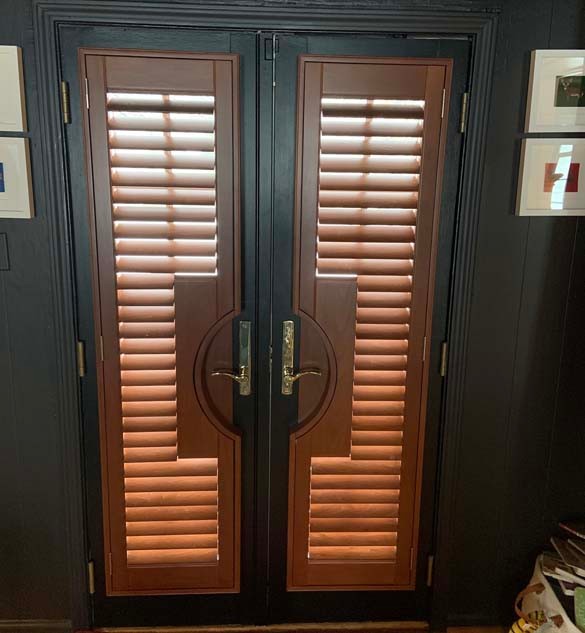Heritance® Hardwood Shutters on Door