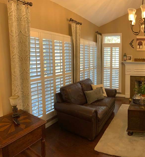 NewStyle® Hybrid Shutters in Hearth Room