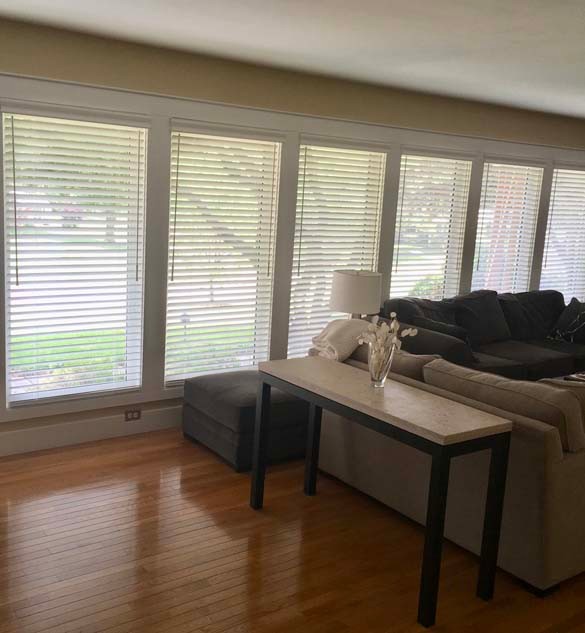 Everwood® Alternative Wood Blinds in Living Room