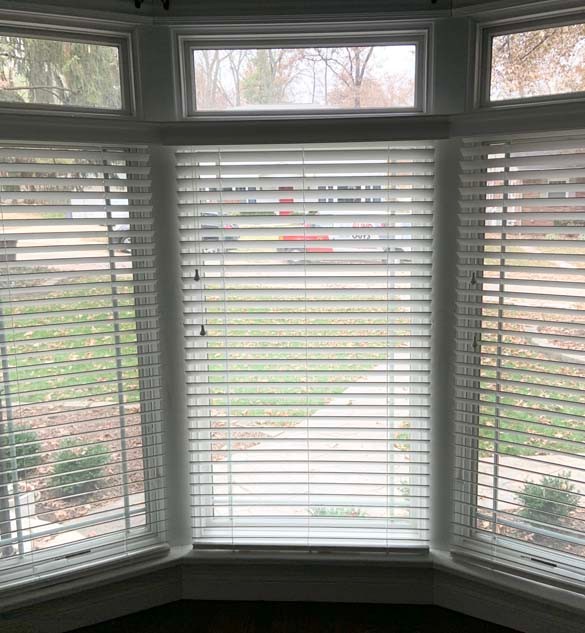 Everwood® Alternative Wood Blinds iin Bay Window